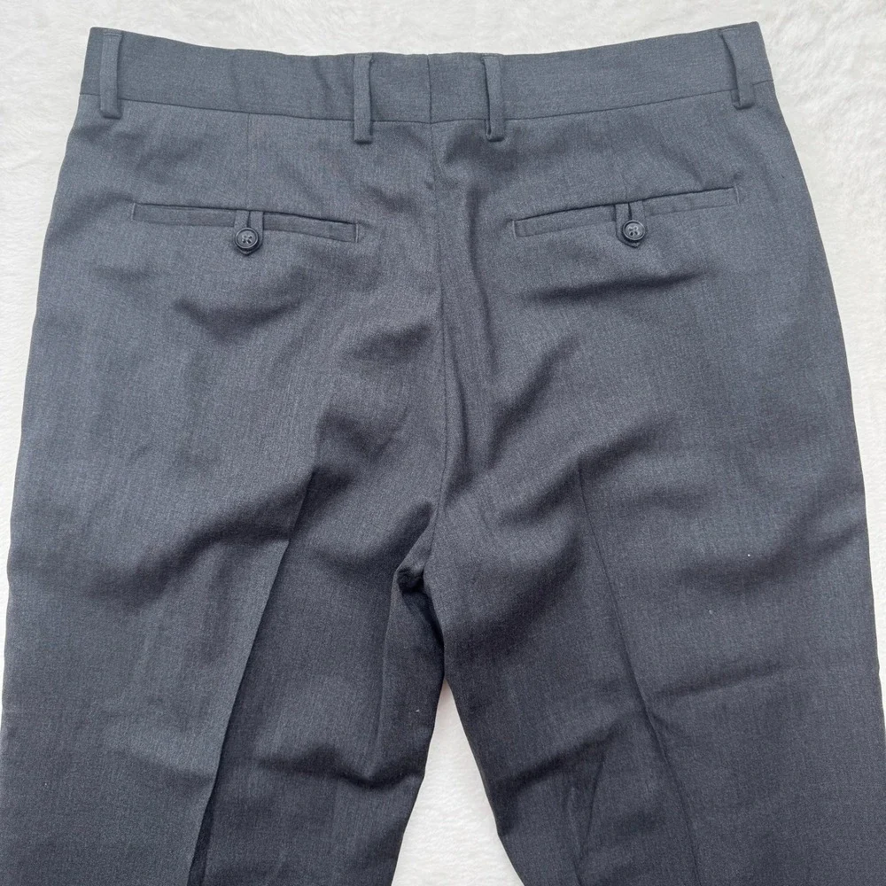 Banana Republic Dress Pants Mens 33x31 Grey Modern‎ Fit Wool Flat Front Trousers